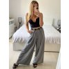 Kalhoty dlouhé oversize elegantní s páskem dámské (S/M/L ONE SIZE) ITALSKá MODA IM3244008/DU (Velikost M/L, Barva béžová)