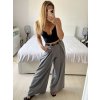 Kalhoty dlouhé oversize elegantní s páskem dámské (S/M/L ONE SIZE) ITALSKá MODA IM3244008/DU (Velikost M/L, Barva béžová)