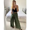 Kalhoty dlouhé oversize elegantní s páskem dámské (S/M/L ONE SIZE) ITALSKá MODA IM3244008/DU (Velikost M/L, Barva béžová)