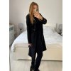 Kabát flaušový s podšívkou dámský (S/M/L ONE SIZE) ITALSKÁ MÓDA IM424100/DU (Velikost M/L, Barva béžová)