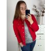 Bunda riflová krátká dámská (L-4XL) MOON GIRL MOON24GYD7815L (Velikost L, Barva červená)