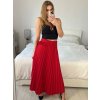 Sukně skládaná s páskem dlouhá dámská (S/M ONE SIZE) ITALSKÁ MÓDA IMM23M23192/DU (Velikost S/M/L, Barva béžová)