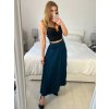 Sukně skládaná s páskem dlouhá dámská (S/M ONE SIZE) ITALSKÁ MÓDA IMM23M23192/DU (Velikost S/M/L, Barva béžová)