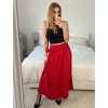 Sukně skládaná s páskem dlouhá dámská (S/M ONE SIZE) ITALSKÁ MÓDA IMM23M23192/DU (Velikost S/M/L, Barva béžová)