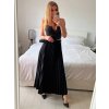Sukně skládaná s páskem dlouhá dámská (S/M ONE SIZE) ITALSKÁ MÓDA IMM23M23192/DU (Velikost S/M/L, Barva béžová)