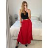 Sukně skládaná s páskem dlouhá dámská (S/M ONE SIZE) ITALSKÁ MÓDA IMM23M23192/DU (Velikost S/M/L, Barva béžová)