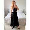 Sukně skládaná s páskem dlouhá dámská (S/M ONE SIZE) ITALSKÁ MÓDA IMM23M23192/DU (Velikost S/M/L, Barva béžová)