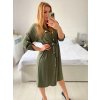 Šaty košilové dlouhý rukáv dámské (S/M ONE SIZE) ITALSKÁ MÓDA IMWGB233769/DU (Velikost S/M/L, Barva Černá)