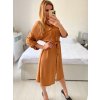 Šaty košilové dlouhý rukáv dámské (S/M ONE SIZE) ITALSKÁ MÓDA IMWGB233769/DU (Velikost S/M/L, Barva Černá)