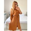 Šaty košilové dlouhý rukáv dámské (S/M ONE SIZE) ITALSKÁ MÓDA IMWGB233769/DU (Velikost S/M/L, Barva Černá)