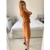 Šaty košilové dlouhý rukáv dámské (S/M ONE SIZE) ITALSKÁ MÓDA IMWGB233769/DU (Velikost S/M/L, Barva Černá)