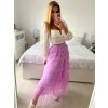 Sukně dlouhá dámská (S/M/L ONE SIZE) ITALSKÁ MÓDA IMWM24133/DU (Velikost M/L, Barva béžová)