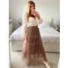 Sukně dlouhá dámská (S/M/L ONE SIZE) ITALSKÁ MÓDA IMWM24133/DU (Velikost M/L, Barva béžová)