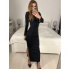 Šaty dlouhé elegantní dlouhý rukáv dámské (S/M ONE SIZE) ITALSKÁ MÓDA IMM23M29700/DU (Velikost S/M/L, Barva béžová)
