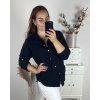 Košile mušelínová dlouhý rukáv dámská (L/XL/2XL ONE SIZE) ITALSKÁ MÓDA IMWBH24014/DU (Velikost XL/2XL, Barva fialová)