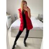 Vesta jarní tenká s kapucí dámská (S-2XL) ITALSKÁ MÓDA PMWB23B218135-C/DUR (Velikost L, Barva červená)