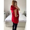 Vesta jarní tenká s kapucí dámská (S-2XL) ITALSKÁ MÓDA PMWB23B218135-C/DUR (Velikost L, Barva červená)