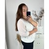 Tunika halenka 3/4 rukáv nadrozměrná(L-4XL) POLSKÁ MÓDA PMF24JELA/DUR (Velikost 3XL, Barva bílá)