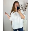 Tunika krátký rukáv dámská nadrozměr (3XL/4XL/5XLONE SIZE) ITALSKÁ MODA IM424123/DUR (Velikost 3XL/4XL, Barva bílá)