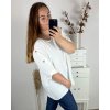 Tunika krátký rukáv dámská nadrozměr (3XL/4XL/5XLONE SIZE) ITALSKÁ MODA IM424123/DUR (Velikost 3XL/4XL, Barva bílá)