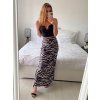 Sukně dlouhá dámská (S/M ONE SIZE) ITALSKÁ MÓDA IMPLP2495450085/DU (Velikost S/M/L, Barva Černo-bílá)