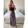 Sukně dlouhá dámská (S/M ONE SIZE) ITALSKÁ MÓDA IMPLP2495450085/DU (Velikost S/M/L, Barva Černo-bílá)