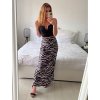 Sukně dlouhá dámská (S/M ONE SIZE) ITALSKÁ MÓDA IMPLP2495450085/DU (Velikost S/M/L, Barva Černo-bílá)