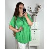 Tunika krátký rukáv dámská nadrozměr (3XL/4XL ONE SIZE) ITALSKÁ MÓDA IMWQ24086/DUR (Velikost 3XL/4XL, Barva bílá)