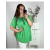 Tunika krátký rukáv dámská nadrozměr (3XL/4XL ONE SIZE) ITALSKÁ MÓDA IMWQ24086/DUR (Velikost 3XL/4XL, Barva bílá)