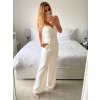 Kalhoty dlouhé elegantní dámské (S/M-M/L) ITALSKÁ MÓDA IMPLP2352001012/DU (Velikost M/L, Barva bílá)
