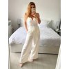 Kalhoty dlouhé elegantní dámské (S/M-M/L) ITALSKÁ MÓDA IMPLP2352001012/DU (Velikost M/L, Barva bílá)