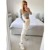 Kalhoty dlouhé dámské (S/M/L ONE SIZE) ITALSKá MODA IM424300/DU (Velikost M/L, Barva bílá)