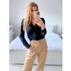 Halenka elegantní dlouhý rukáv dámská (S/M ONE SIZE) ITALSKÁ MÓDA IMPLI2435757/DU (Velikost S/M/L, Barva béžová)