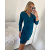 Šaty elegantní dlouhý rukáv dámská (S/M ONE SIZE) ITALSKÁ MÓDA IMM23M8736/DU (Velikost S/M/L, Barva Černá)