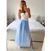 Sukně dlouhá dámská (S/M ONE SIZE) ITALSKÁ MÓDA IMWD24148/DU (Velikost S/M/L, Barva bílá)