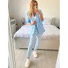 Sako elegantní dlouhý rukáv dámské (S/M ONE SIZE) ITALSKÁ MÓDA IMPLI228760/DU (Velikost S/M/L, Barva fialová)