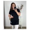 Šaty krátký rukáv dámské nadrozměr (XL/2XL/3XL ONE SIZE) ITALSKÁ MÓDA IMC24179/DR (Velikost 2XL/3XL, Barva Černá)