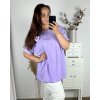 Tunika krátký rukáv dámská nadrozměr (3XL/4XL ONE SIZE) ITALSKÁ MÓDA IMWQ24101/DR (Velikost 3XL/4XL, Barva bílá)