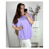 Tunika krátký rukáv dámská nadrozměr (3XL/4XL ONE SIZE) ITALSKÁ MÓDA IMWQ24101/DR (Velikost 3XL/4XL, Barva bílá)