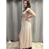 Šaty dlouhé společenské krátký rukáv dámské (S/M ONE SIZE) ITALSKÁ MÓDA IMD23299/DUR