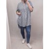 Košile krátký rukáv dámské nadrozměrné Viskozové (XL-5XL) ITALSKÁ MÓDA IM4211661/DR (Velikost XL-5XL, Barva červená)