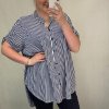 Košile krátký rukáv dámské nadrozměrné Viskozové (XL-5XL) ITALSKÁ MÓDA IM4211661/DR (Velikost XL-5XL, Barva červená)