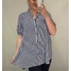 Košile krátký rukáv dámské nadrozměrné Viskozové (XL-5XL) ITALSKÁ MÓDA IM4211661/DR (Velikost XL-5XL, Barva červená)