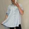 Košile krátký rukáv dámské nadrozměrné Viskozové (XL-5XL) ITALSKÁ MÓDA IM4211661/DR (Velikost XL-5XL, Barva červená)