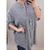 Košile krátký rukáv dámské nadrozměrné Viskozové (XL-5XL) ITALSKÁ MÓDA IM4211661/DR (Velikost XL-5XL, Barva červená)