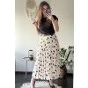 Sukně dlouhá s páskem dámská nadrozměr (S/M/L onesize) ITALSKÁ MÓDA IMWEC24011/DUR (Velikost M/L, Barva Černá)