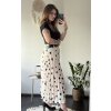 Sukně dlouhá s páskem dámská nadrozměr (S/M/L onesize) ITALSKÁ MÓDA IMWEC24011/DUR (Velikost M/L, Barva Černá)