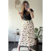 Sukně dlouhá s páskem dámská nadrozměr (S/M/L onesize) ITALSKÁ MÓDA IMWEC24011/DUR (Velikost M/L, Barva Černá)