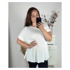 Tunika elegantní krátký rukáv dámská nadrozměr (4XL/5XL ONE SIZE) ITALSKÁ MODA IM424SIERA/DR