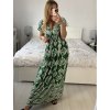 Šaty dlouhé elegantní icecool krátký rukáv dámské (S/M,L/XL) AINUOSI  ITALSKÁ MODA IMB24JA215/DUR